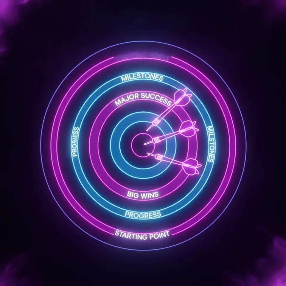Strategic goals diagram for Neon Strip Slots platform development