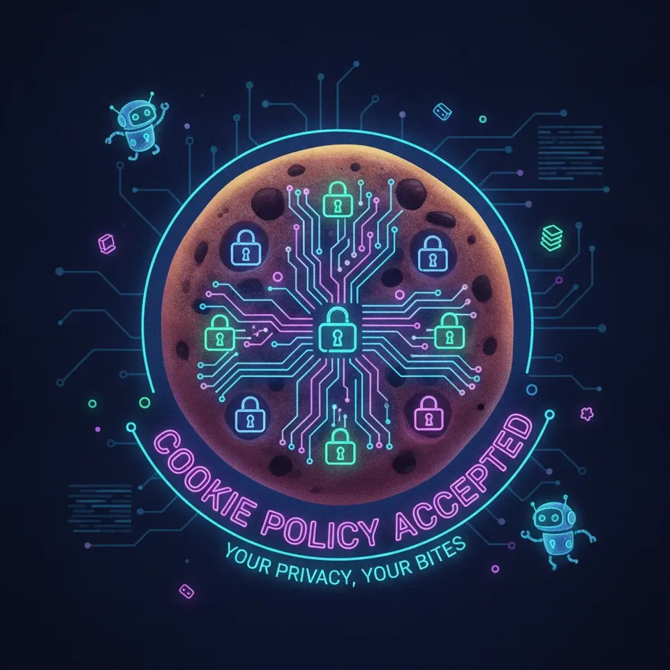 Cookie policy and digital privacy illustration