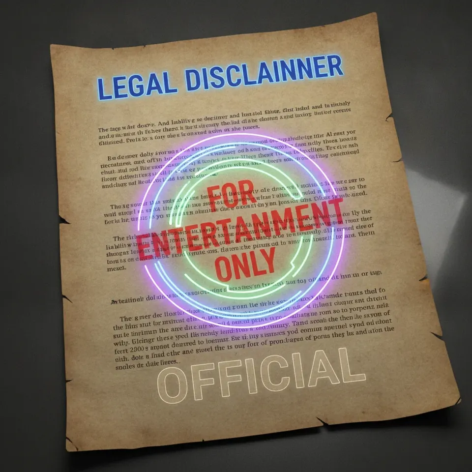 Disclaimer notice for entertainment-only social casino platform