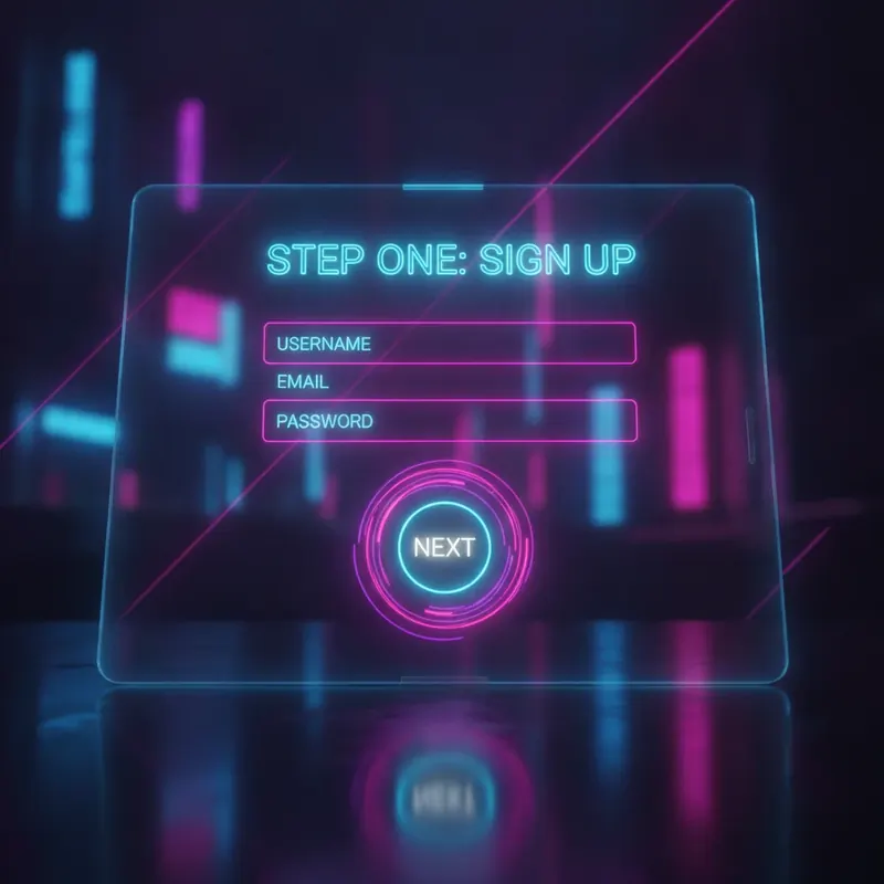 Step 1: Create your free Neon Strip Slots social casino account