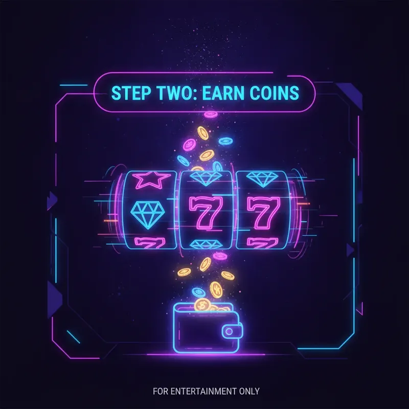 Step 2: Receive virtual coins for fun casino gameplay