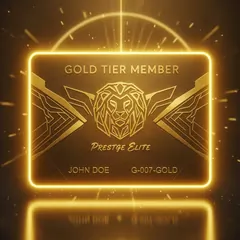 Gold membership tier badge for Neon Strip Slots