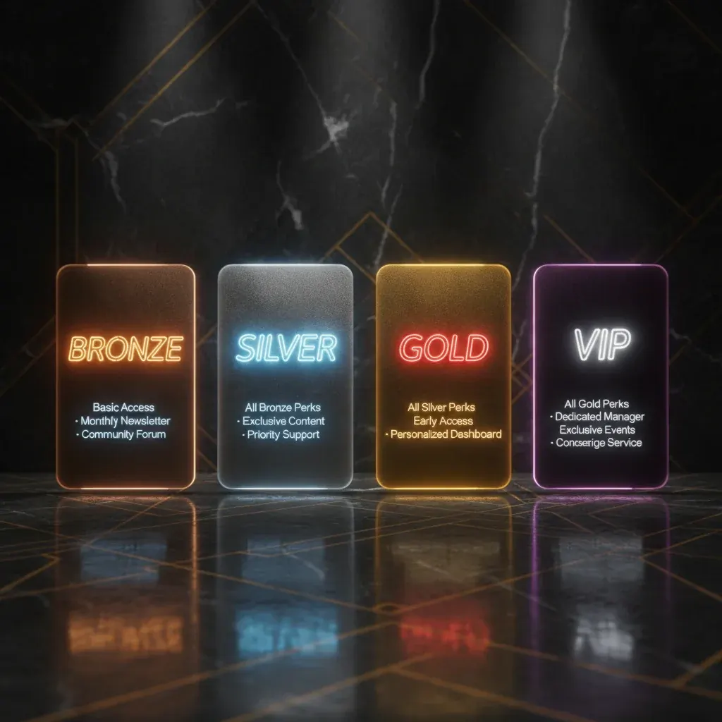 Preview of premium social casino membership features