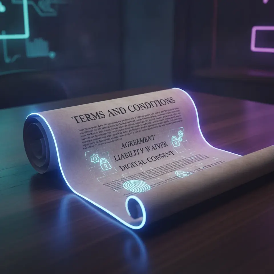 Legal documents representing Terms and Conditions for Neon Strip Slots