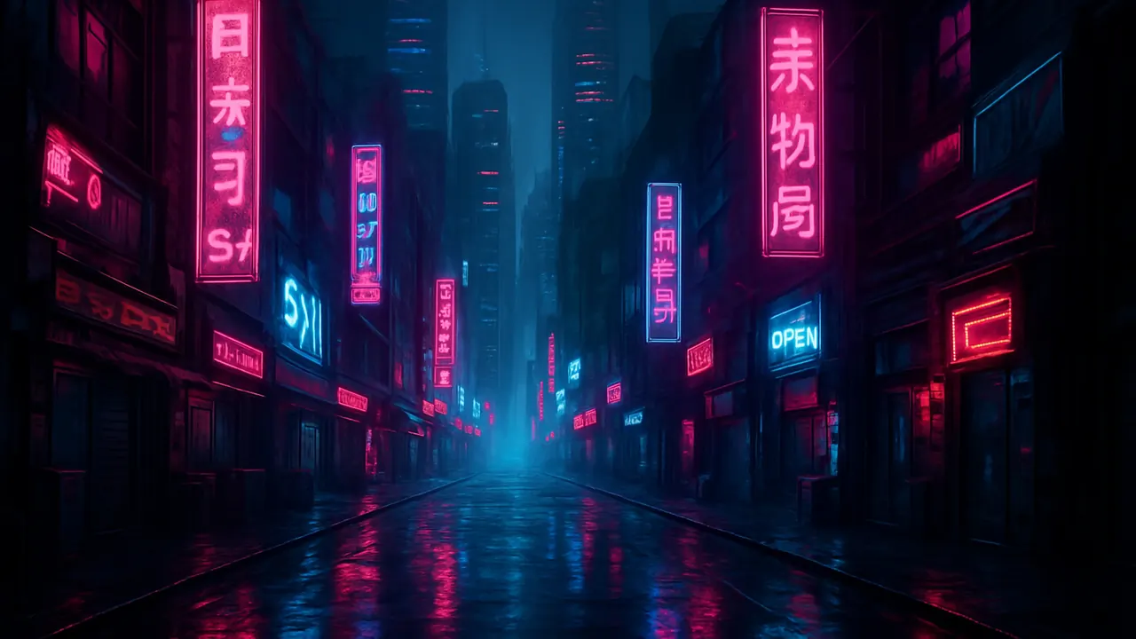 Night City neon cyberpunk slot game preview